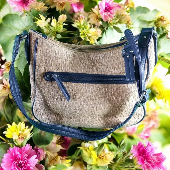 Stone Mountain Beige & Gray Crossbody Purse Shoulder Bag 11375 - Picture 4 of 8